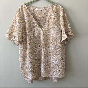Michael Kors Beige Paisley Blouse